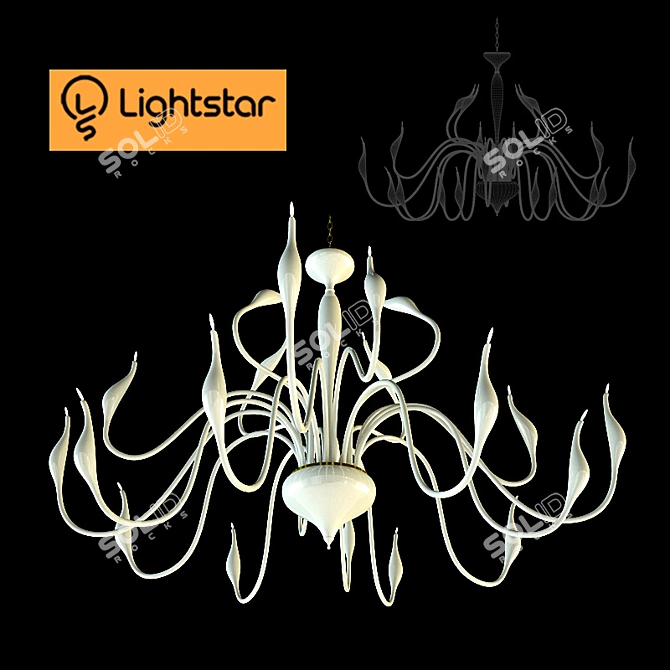 Lightstar Italian Ceiling Light 3D model image 1