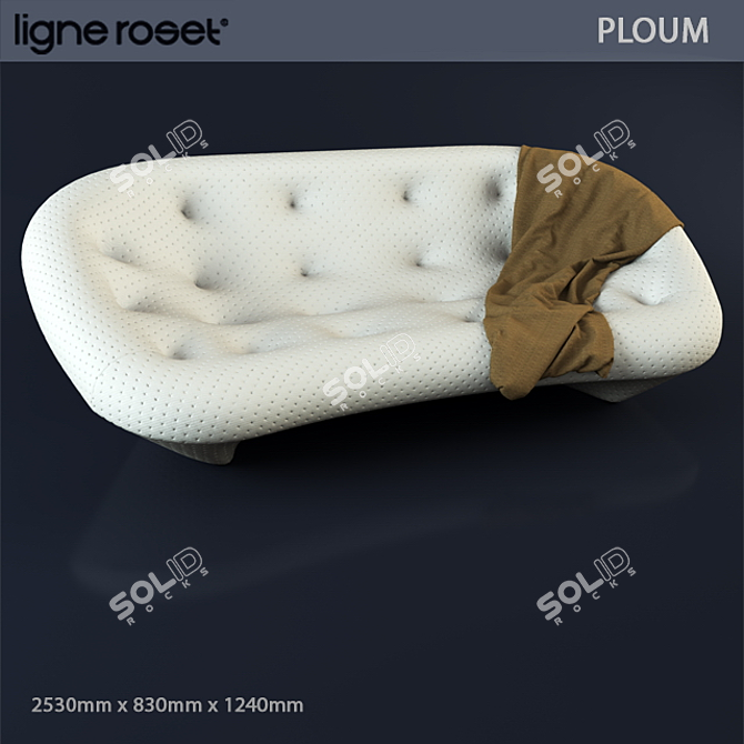 Ploum 2011 Sofa: Comfortable 3-Seater by Ligne Roset 3D model image 1