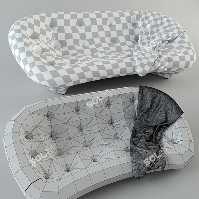 Ploum 2011 Sofa: Comfortable 3-Seater by Ligne Roset 3D model image 3