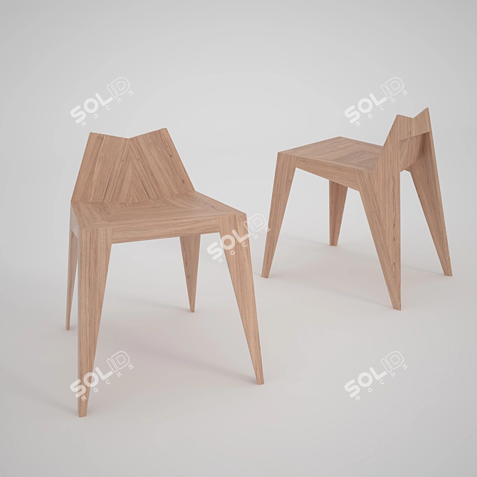 Elegant Freudwerk Stocker Chair 3D model image 1