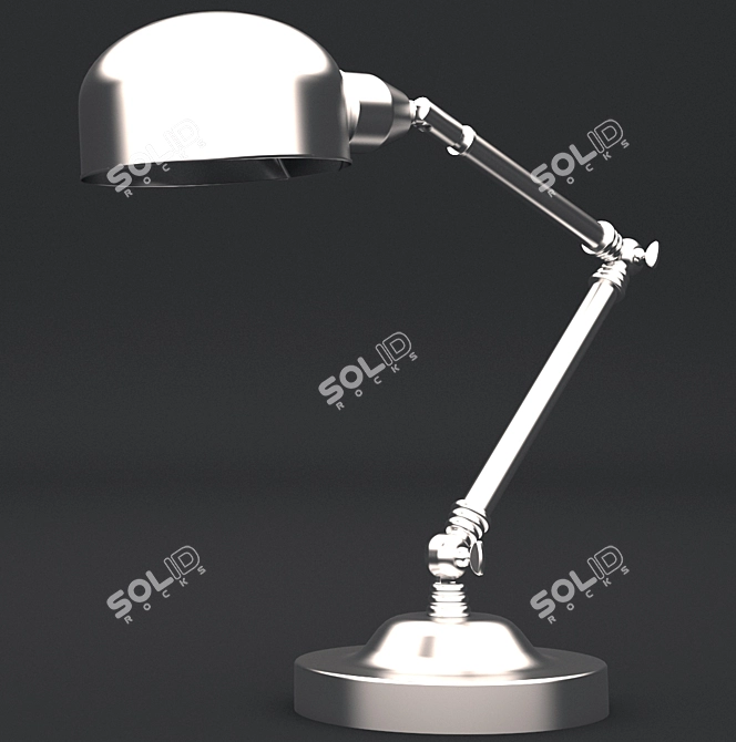 Sleek Steel Lamp 3D model image 1