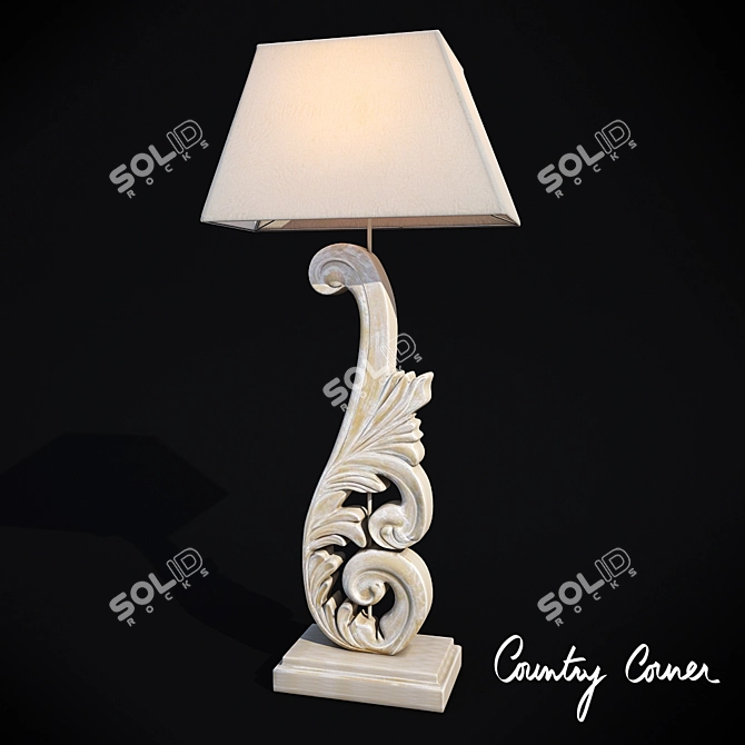 Gabriella Country Corner Table Lamp 3D model image 1