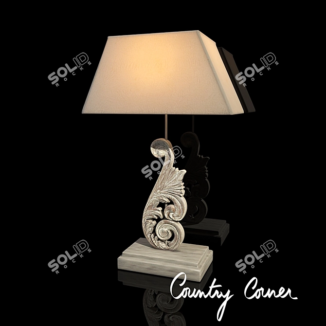 Coastal Charm: Dolphin Table Lamp 3D model image 1