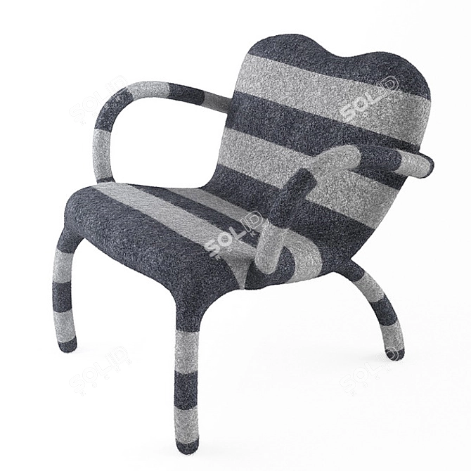 Studio Bertjan Pot Wool Felt Chair 3D model image 1