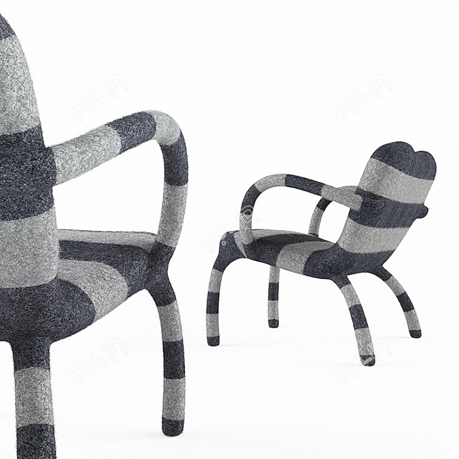 Studio Bertjan Pot Wool Felt Chair 3D model image 3