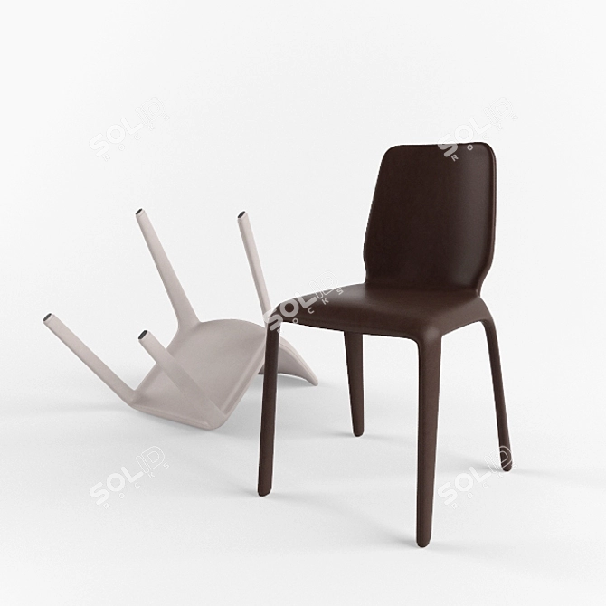 Elegant Junan Chair 3D model image 1