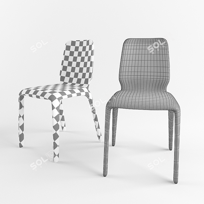Elegant Junan Chair 3D model image 2