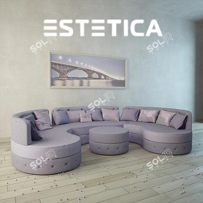 Versatile Manhattan Sofa: Transformable Design, Orthopedic Comfort 3D model image 1