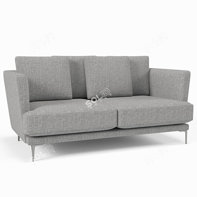 Cozy and Stylish 2.5-Seat Sofa 3D model image 1