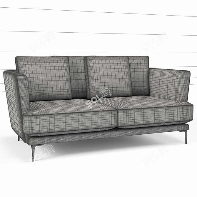 Cozy and Stylish 2.5-Seat Sofa 3D model image 2