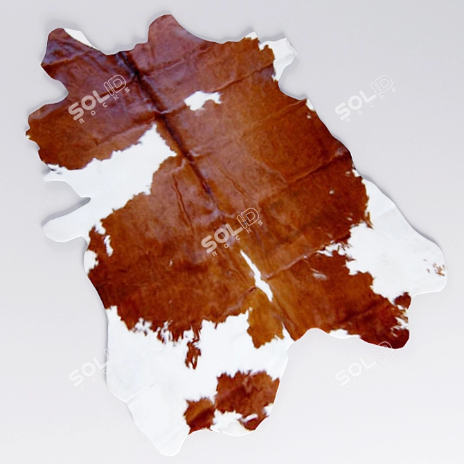 Natural Cowhide Rug 3D model image 1