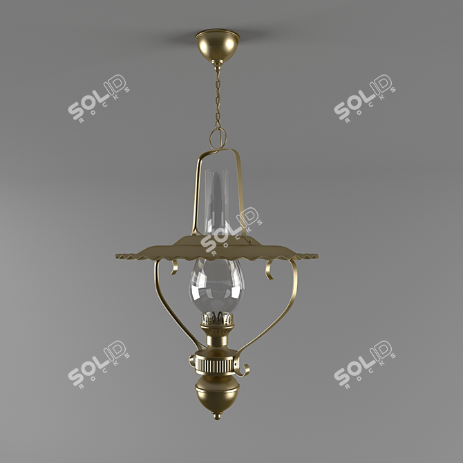 Country-style Hanging Pendant Light by Vitaluce 3D model image 1