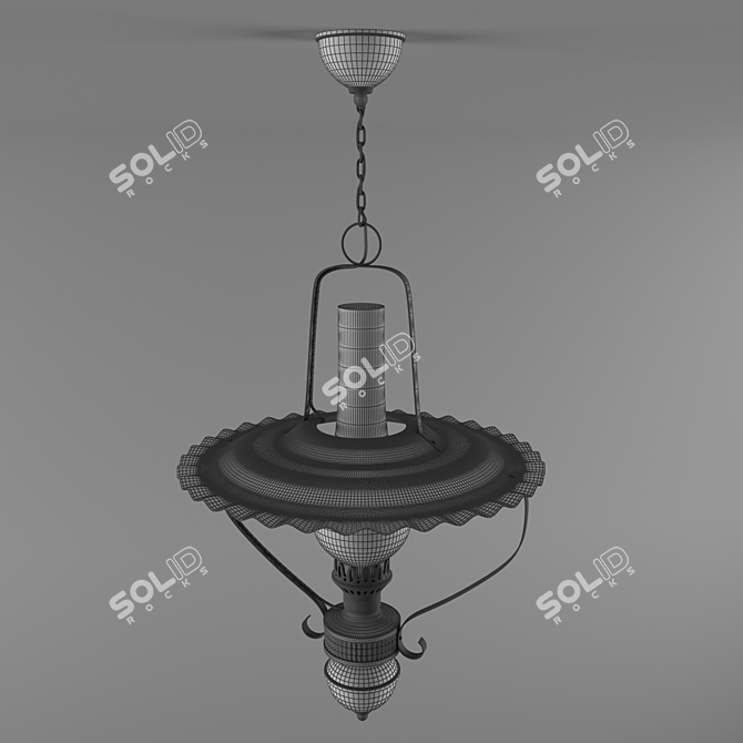 Country-style Hanging Pendant Light by Vitaluce 3D model image 3