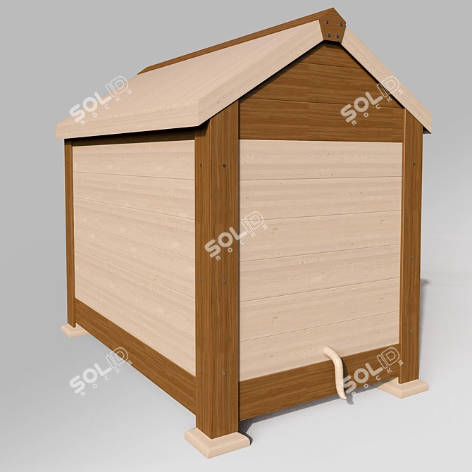 Title: Cozy Canine Booth - Soft Accommodation for Your Pets 3D model image 3