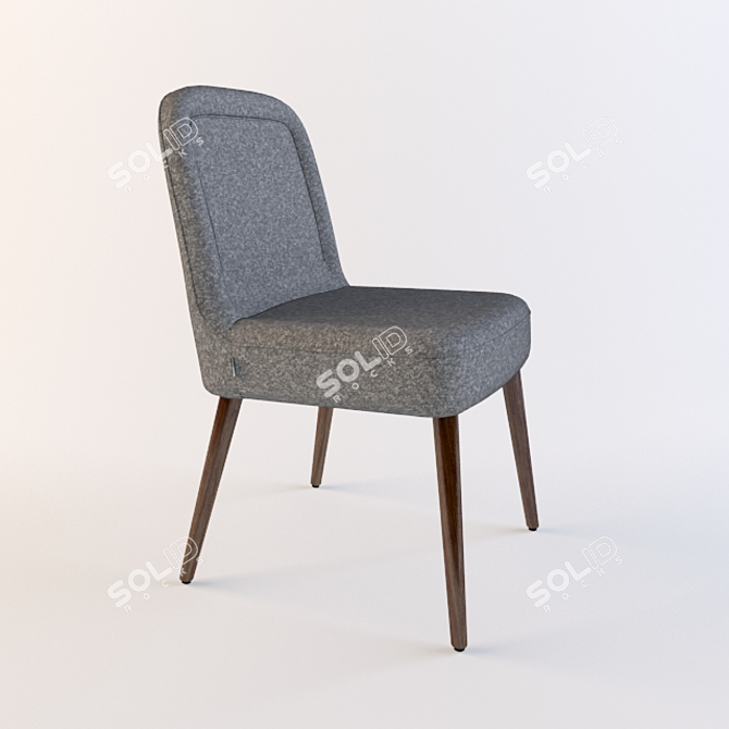 Elegant Da Vinci Upholstered Chair 3D model image 1