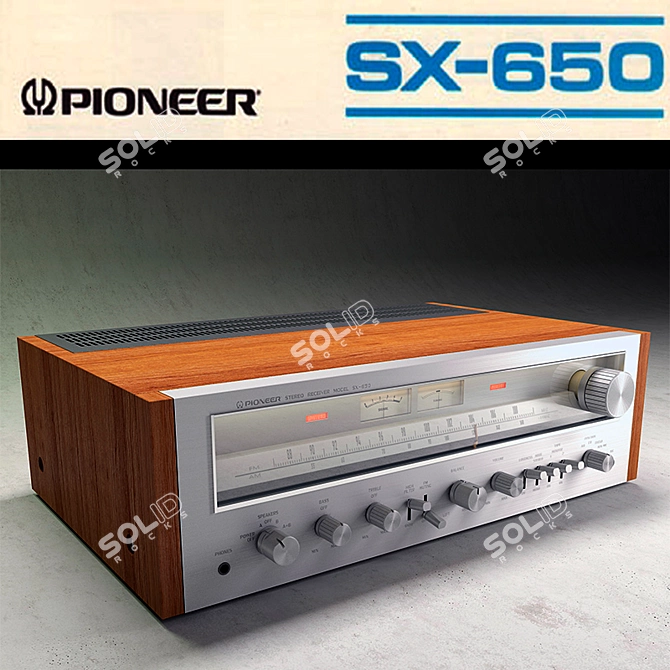 Vintage Pioneer SX-650 Receiver 3D model image 1