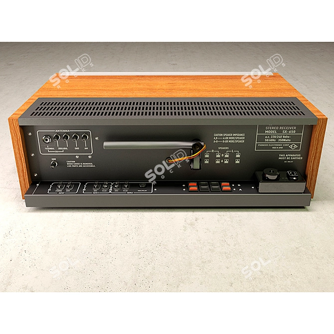Vintage Pioneer SX-650 Receiver 3D model image 3