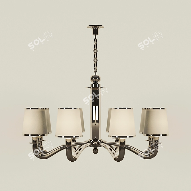 Elegant Aerin Tuileries Chandelier 3D model image 1