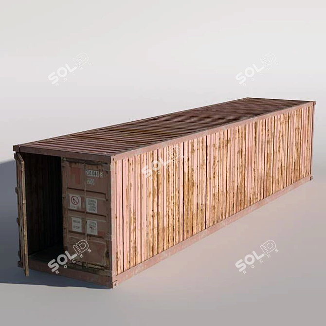 3D Freight Shipping Container - Mental Ray Scene 3D model image 1