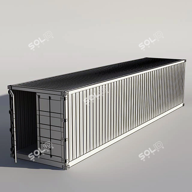 3D Freight Shipping Container - Mental Ray Scene 3D model image 2