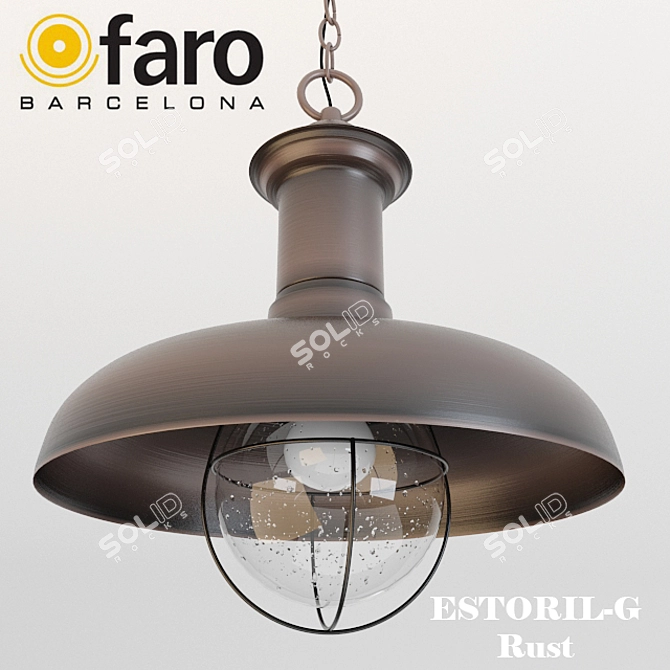 Rustic Elegance: Faro Estoril-G Pendant Lamp 3D model image 1