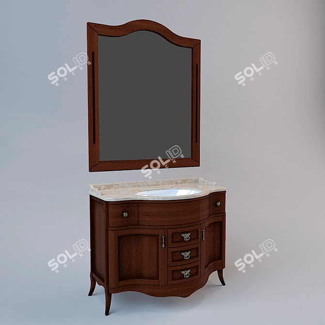 Italian Bathroom Furniture: Cezares Rubino 3D model image 1