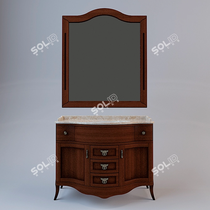 Italian Bathroom Furniture: Cezares Rubino 3D model image 2