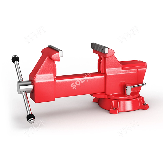 Heavy-Duty Bench Vise 3D model image 1