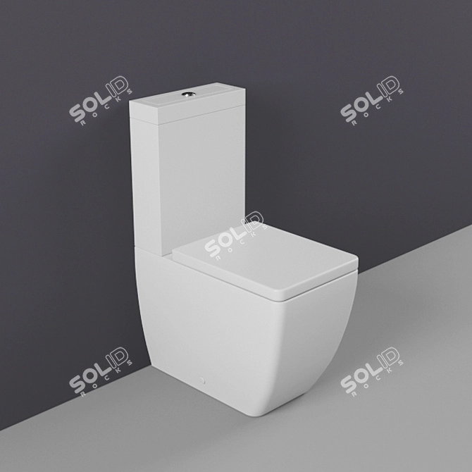 Kerasan Ego 3217: Modern Monoblock Toilet 3D model image 1
