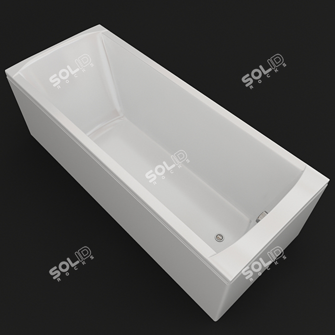 Luxury Acrylic Swana Bathtub 3D model image 1