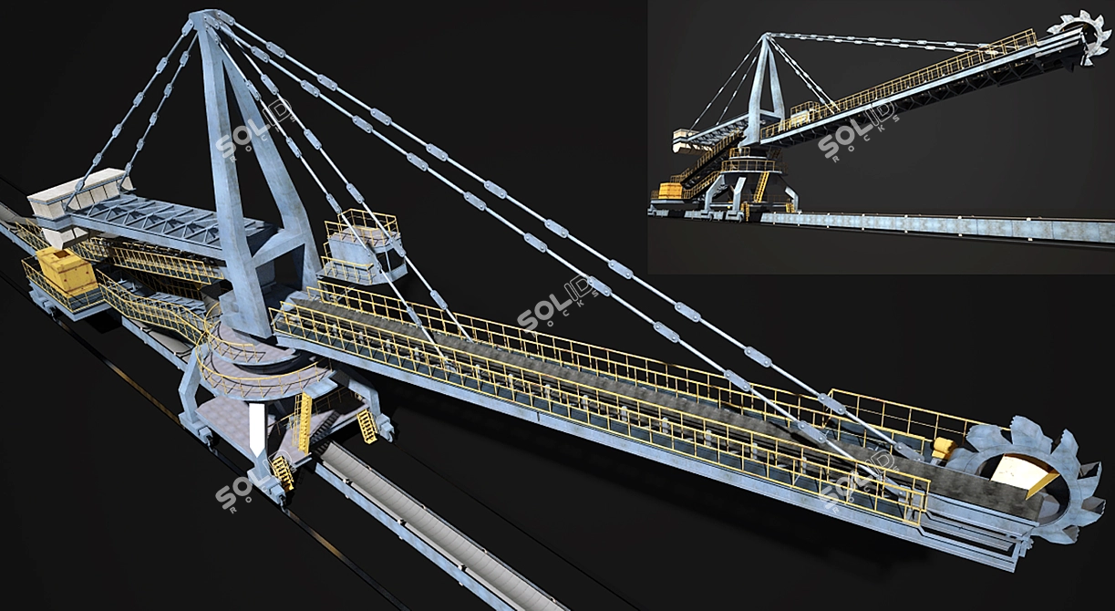 Rotary Stacker Reclaimer 3D model image 1