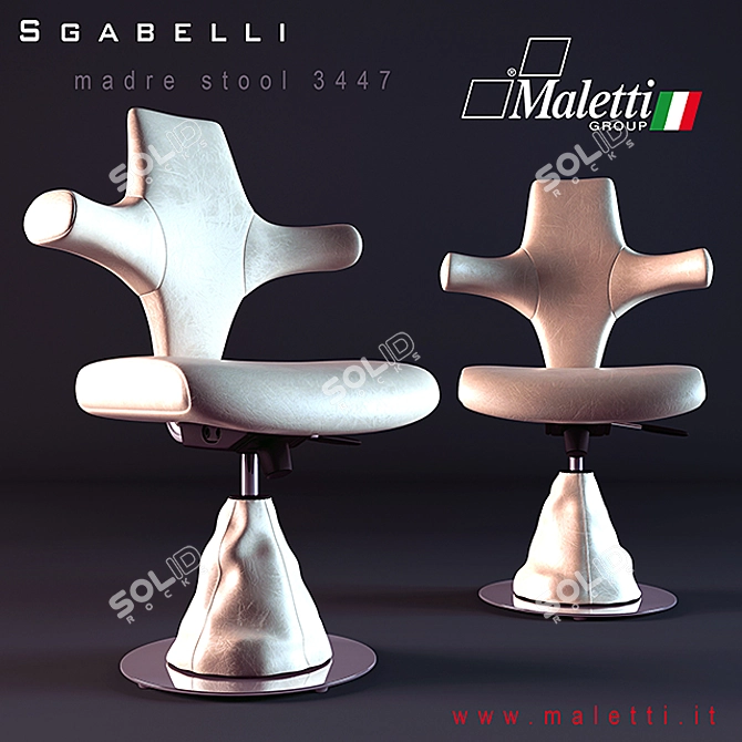 Elegant Madre Stool for Modern Style 3D model image 1