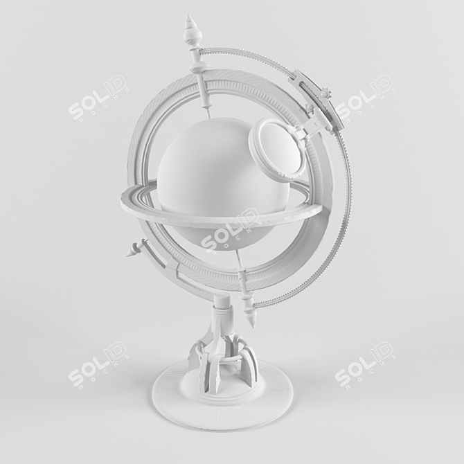 Classic Decorative Globe 3D model image 2