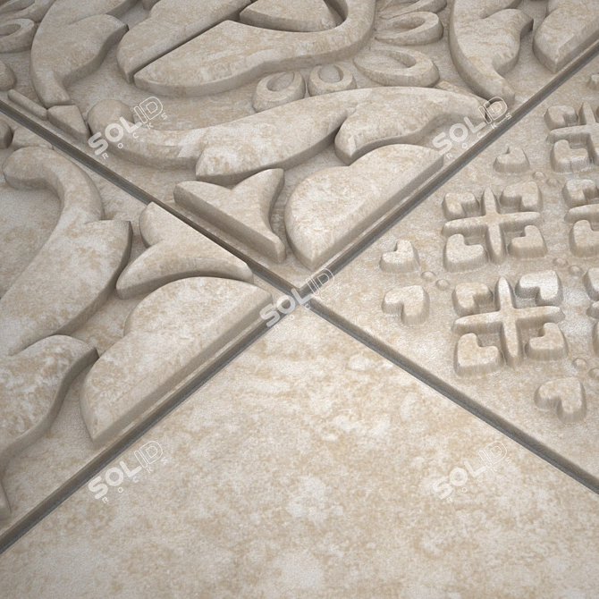 Spanish Tile: AZULEJOS EL MIJARES - 28x50 cm 3D model image 2