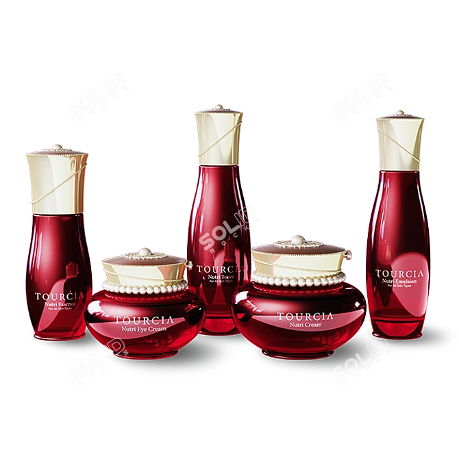 Elegant Perfume Bottle Decor 3D model image 1