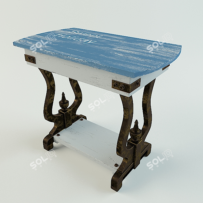 Elegant Chinese Tea Table 3D model image 1