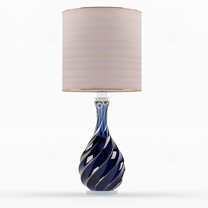 Bassett Mirror Tiburon Table Lamp: Elegant Modern Lighting 3D model image 1