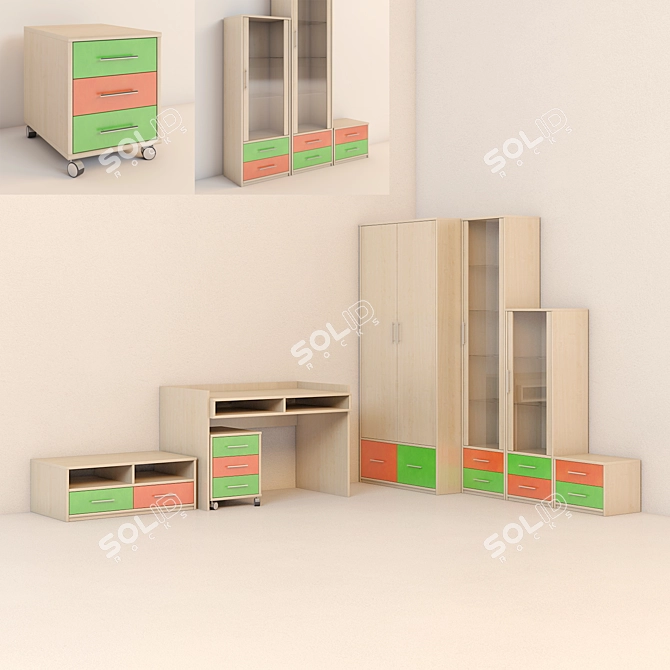 Beat Series Children's Furniture by Rohr 3D model image 1