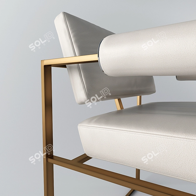 Modern Elegance: Milo Baughman Dining Chair 3D model image 2