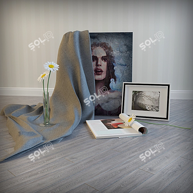 Elegant Home Decor Set 3D model image 1