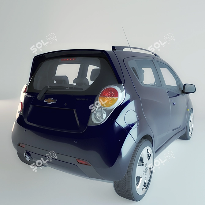 Compact Chevrolet Spark: Sporty & Efficient 3D model image 2