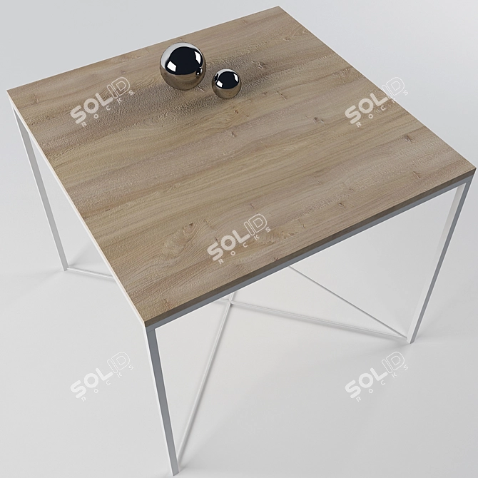 Modern Industrial Shadow Table 3D model image 1