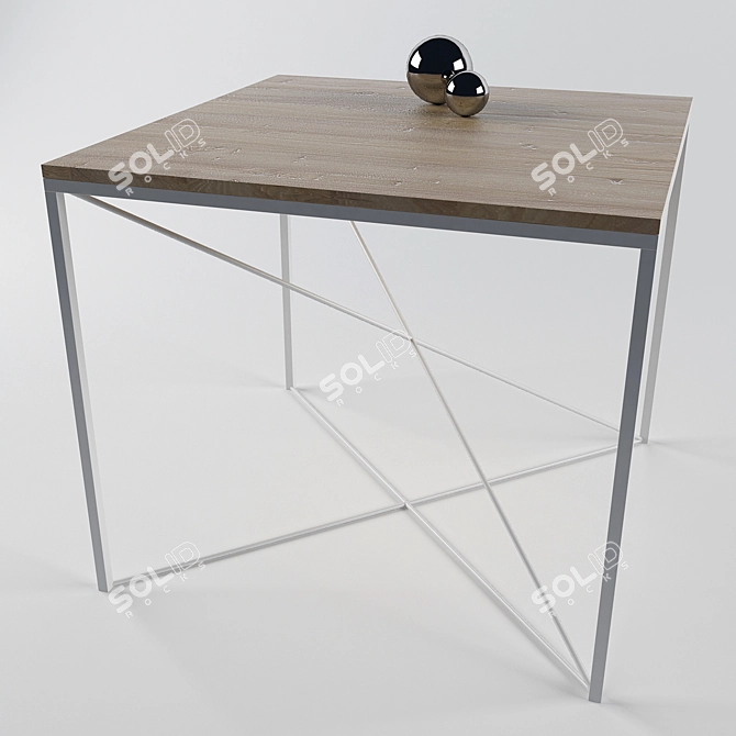 Modern Industrial Shadow Table 3D model image 2