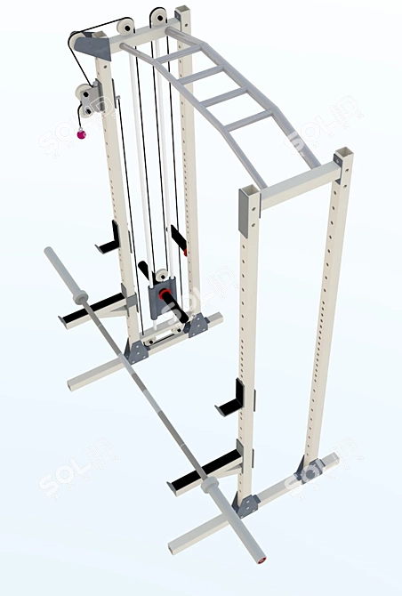 Power Rack with Thrust Mast 3D model image 1