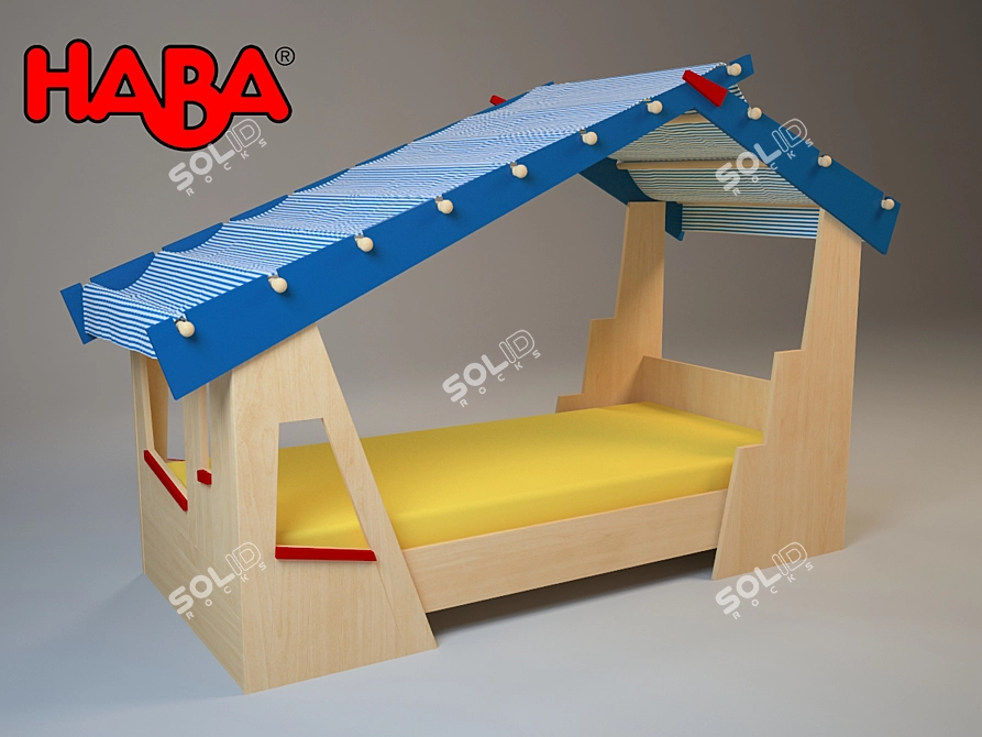 Cozy Log Cabin Playset 3D model image 1