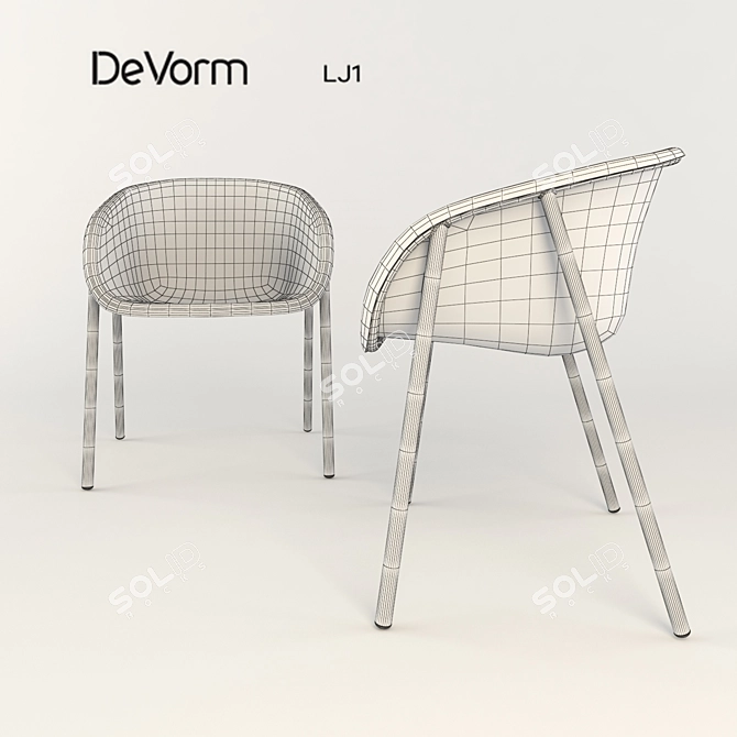 Eco PET Seat: De Vorm LJ 1 3D model image 2