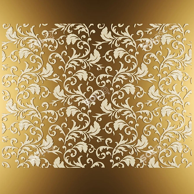 Elegant Stucco Pattern 3D model image 2