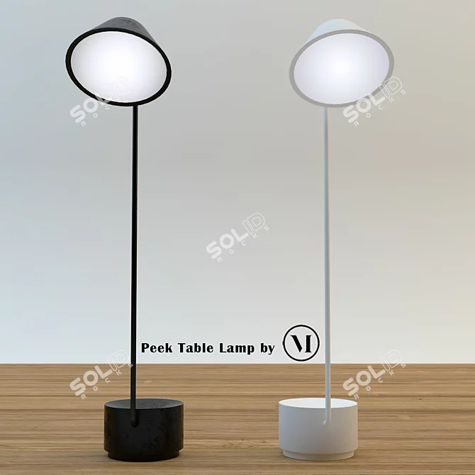 Sleek Adjustable Table Lamp 3D model image 1