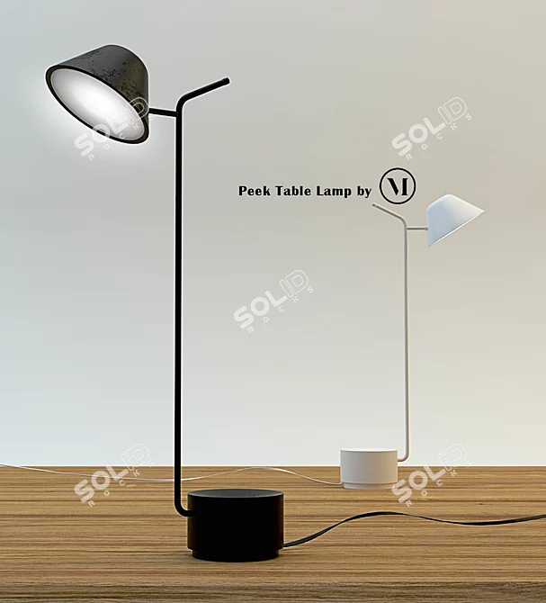 Sleek Adjustable Table Lamp 3D model image 2