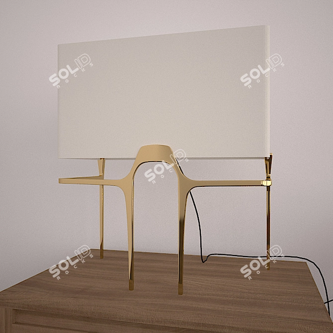 Elegant Flint Table Lamp  3D model image 1